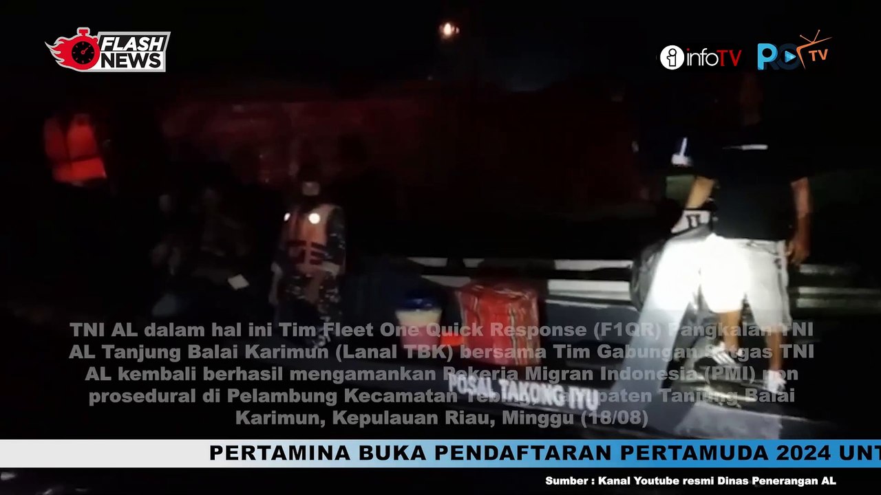 TNI AL AMANKAN PMI NON PROSEDURAL DI TANJUNG BALAI KARIMUN