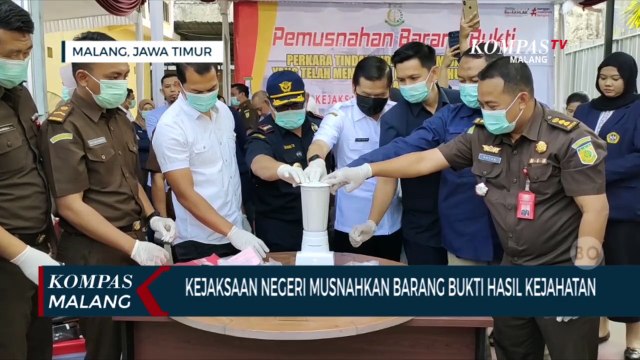 Kejaksaan Negeri Kota Malang Musnahkan Barang Bukti Hasil Kejahatan