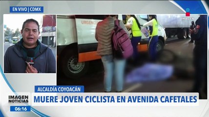 Joven ciclista muere tras ser embestido por un camión de carga en Coyoacán, CDMX