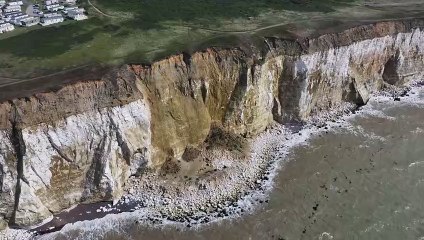 WATCH: Large cliff fall at Peacehaven