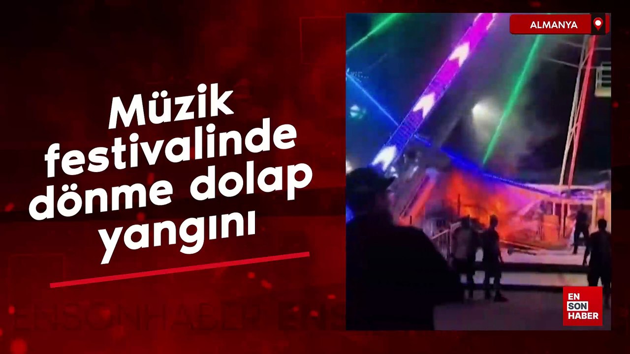 Almanya'da müzik festivalinde dönme dolap yangını