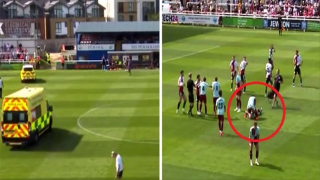 Match SUSPENDED after 'HORRIFIC' Tackle Saw a Player Rushed to Hospital with Broken Leg
