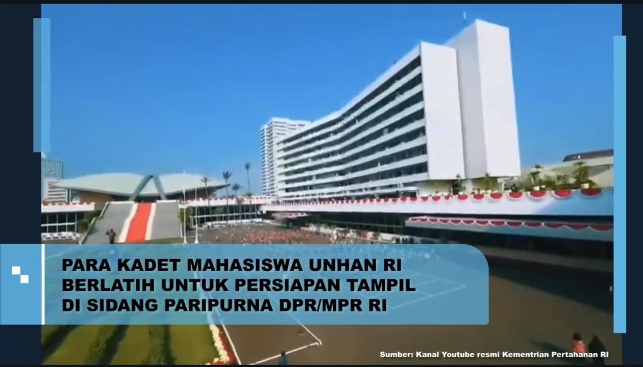 Para Kadet Mahasiswa Unhan RI Berlatih untuk Persiapan Tampil di Sidang Paripurna DPR/MPR RI
