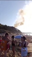 Dumanlar göğe yükseldi