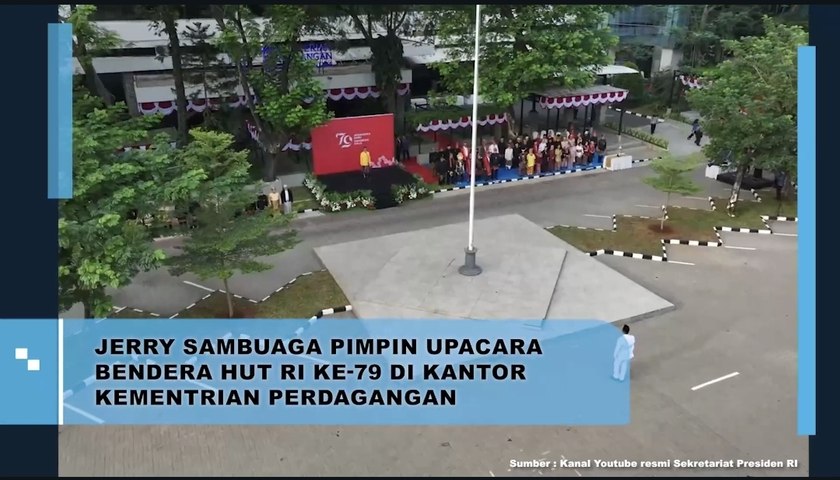 Jerry Sambuaga Pimpin Upacara Bendera HUT RI ke-79 di Kantor Kemendag