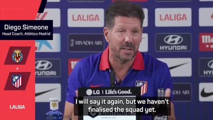 Download Video: Atletico not finished in the transfer window, hints Simeone