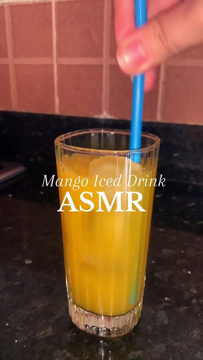 Cold Iced Mango Drink Asmr