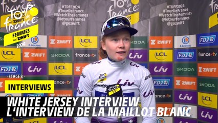 White jersey interview - Stage 8 - Tour de France Femmes avec Zwift 2024