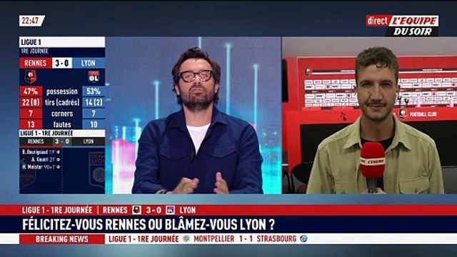 Large victoire de Rennes face à Lyon - Foot - L1