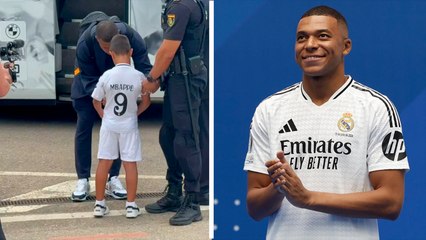 Kylian Mbappé es el nuevo 'héroe' del Real Madrid al defender a un niño de la policía; sólo buscaba su firma