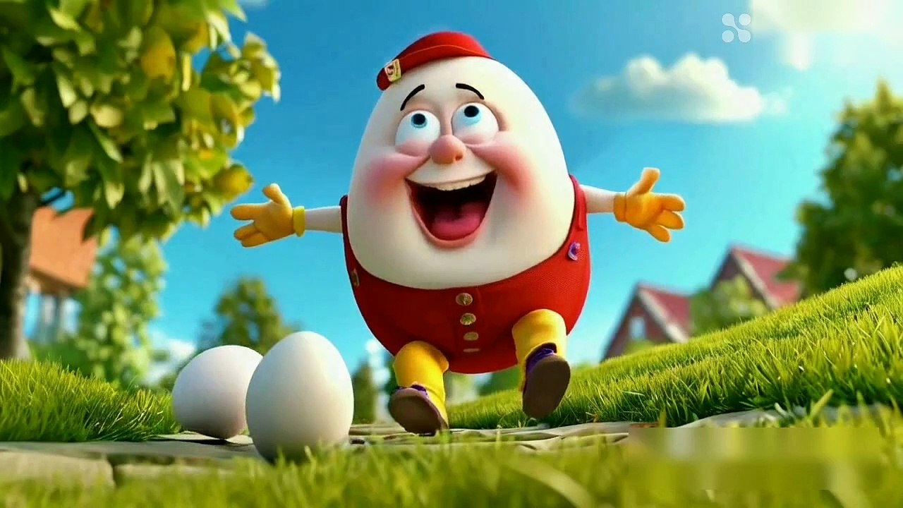 Humpty Dumpty Set on a wall 3d animation cartoon english nursery rhymes for children