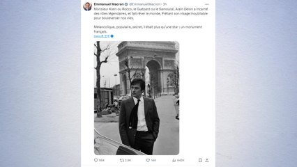 마크롱, 알랭 들롱 별세에 "프랑스의 기념비적 존재" / YTN