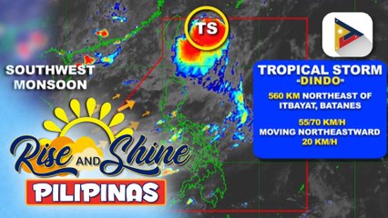 Tropical storm #DindoPH, namataan sa Itbayat, Batanes