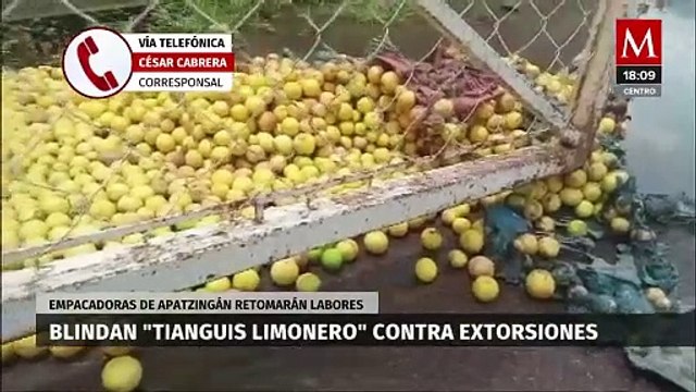 El 'Tianguis Limonero' de Apatzingán reanuda actividades junto con un operativo de seguridad