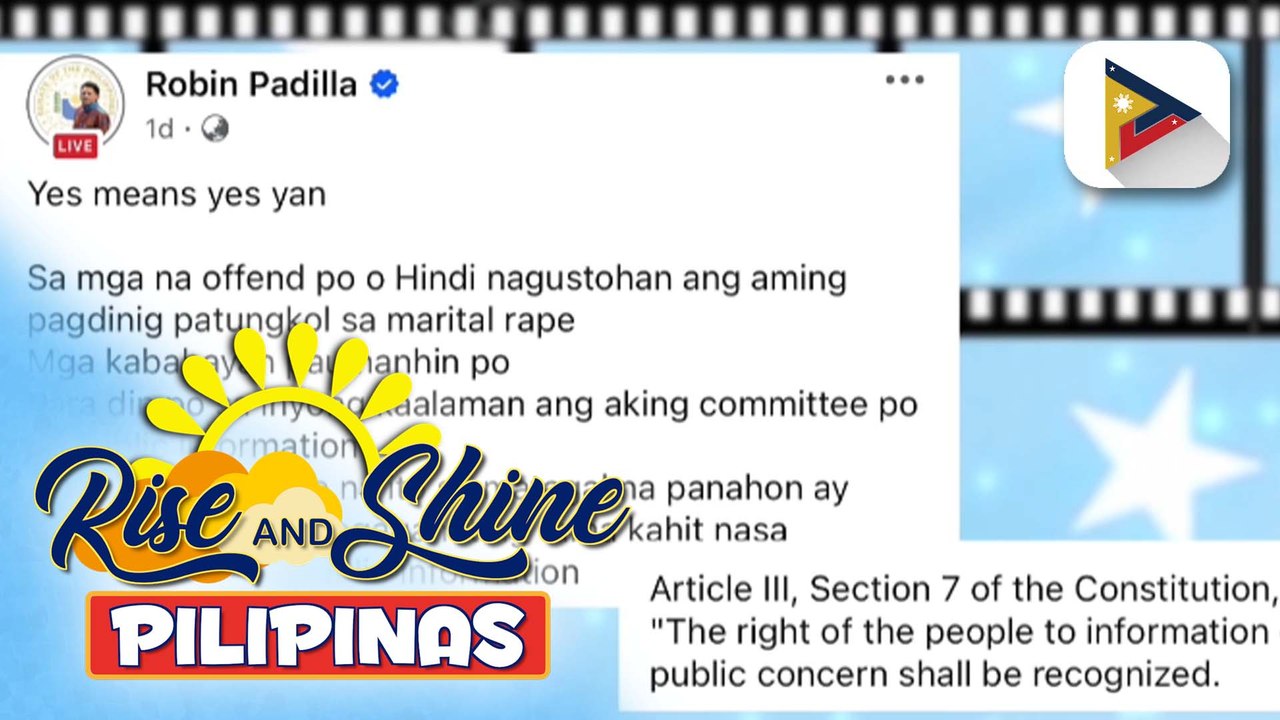 TALK BIZ | Sen. Robin Padilla, nag-isyu ng apology dahil sa kaniyang viral na pahayag tungkol sa marital rape