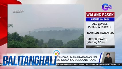 Nasa 20 lugar sa Batangas, nakararanas ng volcanic smog o vog sa Bulkang Taal | Balitanghali