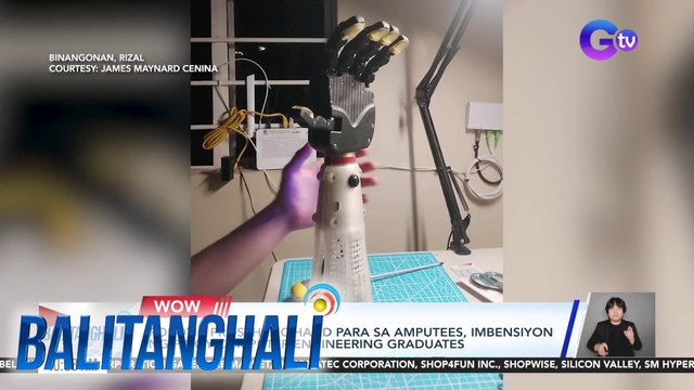 Robotic prosthetic hand para sa amputees, imbensiyon ng Pinoy computer engineering graduates | Balitanghali