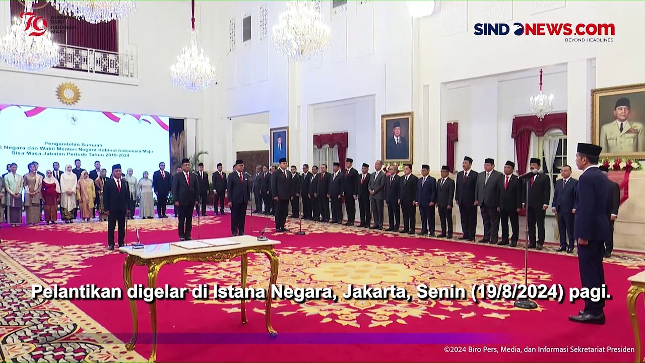 Jokowi Resmi Lantik Bahlil Menteri ESDM, Rosan Menteri Investasi, Supratman Menkumham