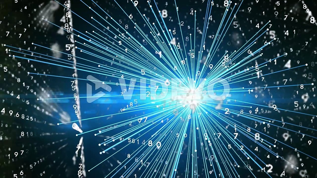 Animation of networks of glowing connections and numbers changing