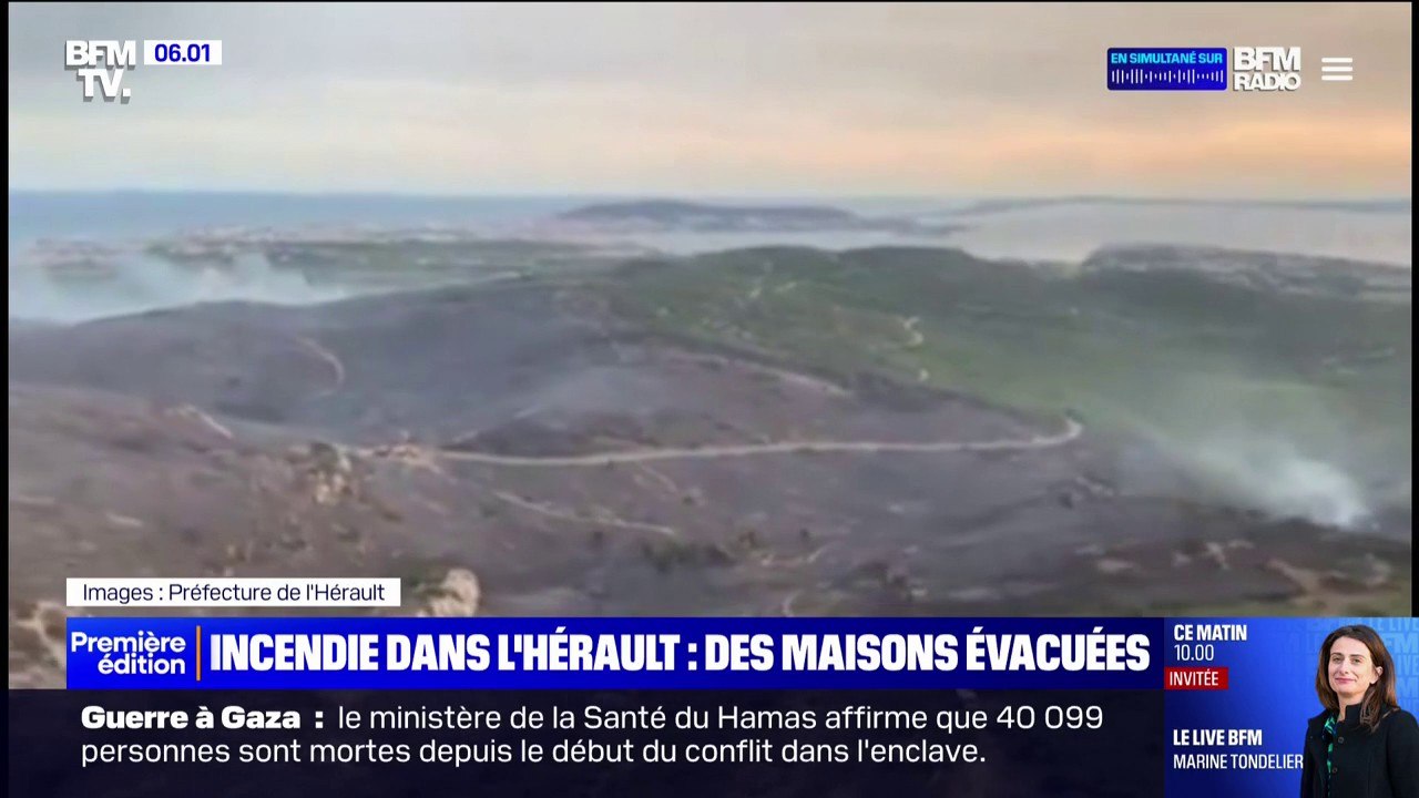 Hérault: plus de 300 hectares touchés par un incendie, des centaines de pompiers mobilisés