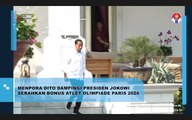 Menpora Dito Dampingi Presiden Jokowi Serahkan Bonus Atlet Olimpiade Paris 2024