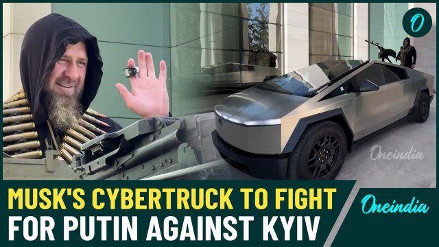 Video: Chechnya Warlord Shows Off Cyber Truck With Mounted Machine Gun, Invites Musk To Russia