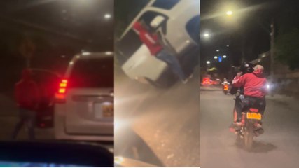 Fleteo en la Autopista a la altura del Inem ¡No les importó que hubiesen niños!