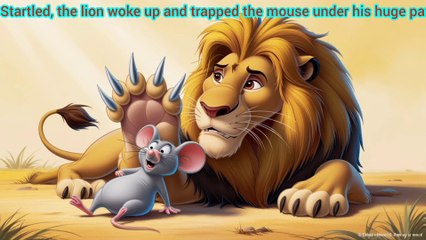The Lion and The Mouse story in English | Moral Story for kids..
