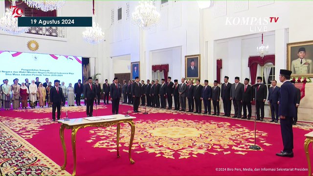 [FULL] Momen Presiden Jokowi Lantik Menteri dan Wakil Menteri di Akhir Masa Jabatan di Istana Negara