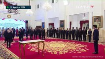 Detik-Detik Presiden, Wapres Hingga Para Menteri Beri Selamat Saat Pelantikan di Istana Negara