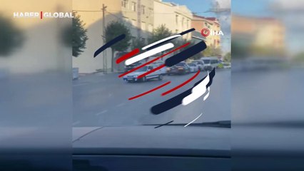 Düğün konvoyunun önünü keserek drift: Tam çarpmak üzereyken...