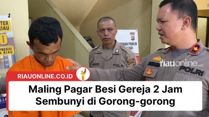 Dipergoki Satpam, Maling Pagar Besi Gereja 2 Jam Sembunyi di Gorong-gorong