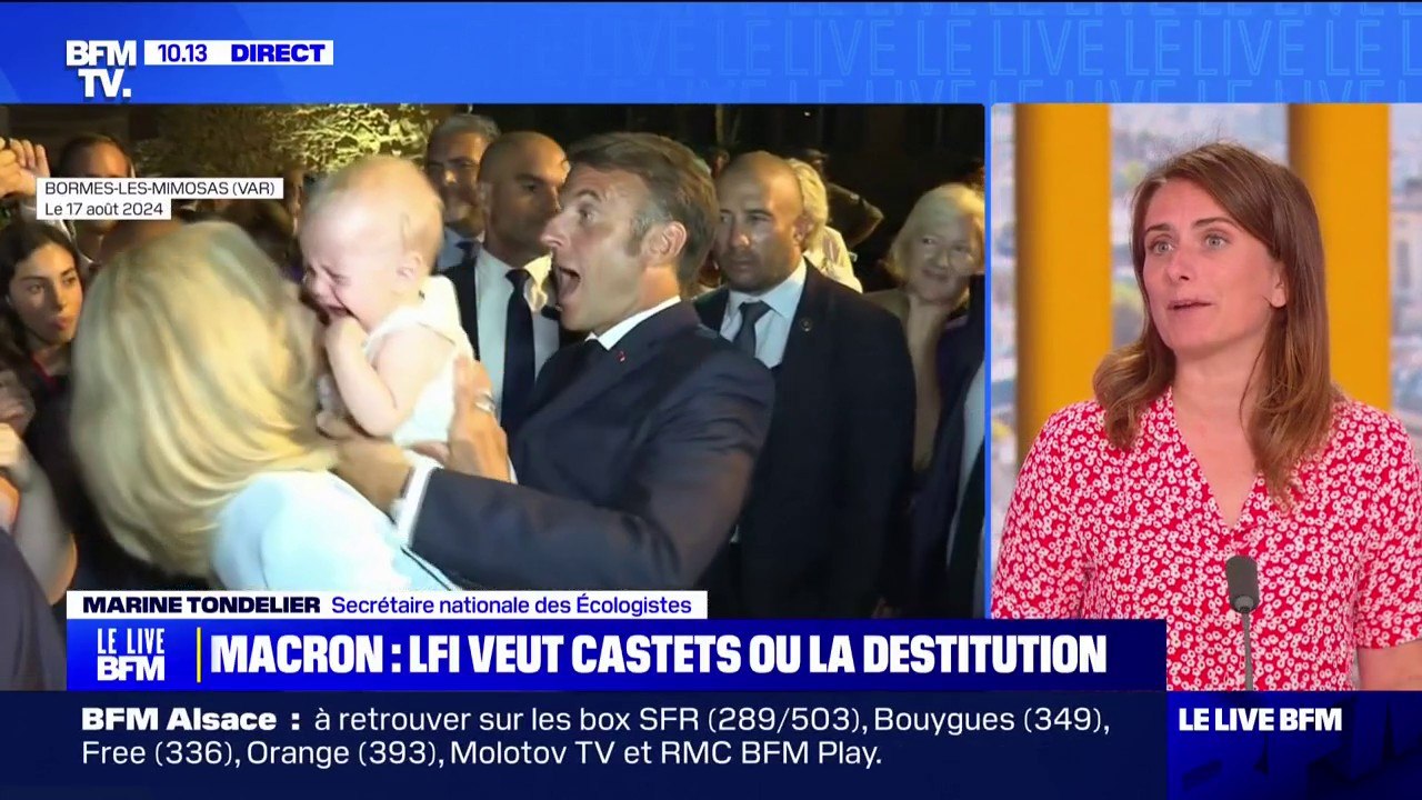 Destitution d'Emmanuel Macron: "Ce n'est pas la ligne, ni la priorité des Écologistes", affirme Marine Tondelier, secrétaire nationale des Écologistes