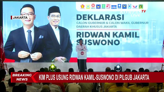 BREAKING NEWS! Deklarasi Ridwan Kamil - Suswono Maju ke Pilkada Jakarta