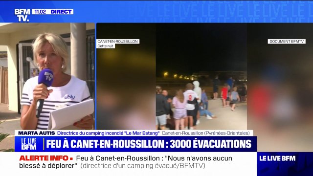 Marta Autis (directrice du camping évacué à Canet-en-Roussillon): Nous n'avons aucun blessé à déplorer