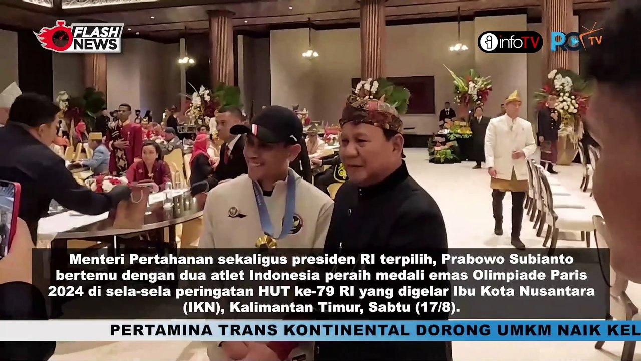 MOMEN PRABOWO DAN PARA ATLET PERAIH MEDALI OLIMPIADE PARIS 2024 DI IKN