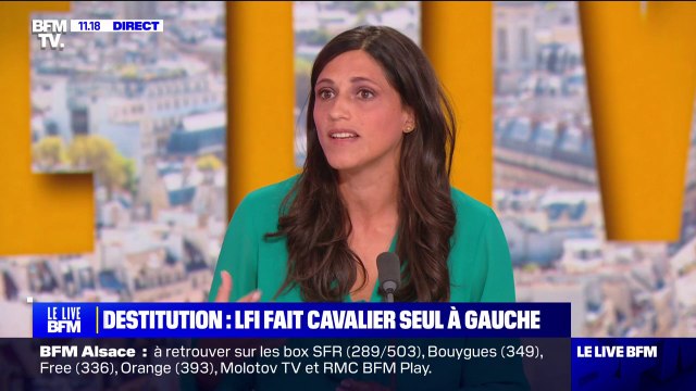 Eléonore Caroit (députée Renaissance des Français à l'étranger) sur la menace de destitution: Ils sont en train de saboter leur propre NFP parce qu'ils ne veulent pas gouverner