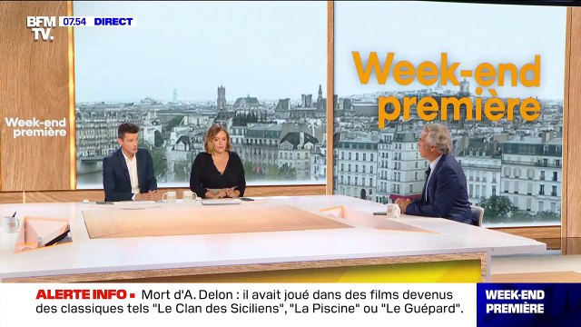 Annonce du décès d'Alain Delon sur BFM TV