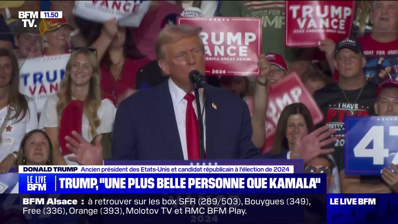 Donald Trump: "Je suis beaucoup plus beau qu'elle, je suis une plus belle personne que Kamala"