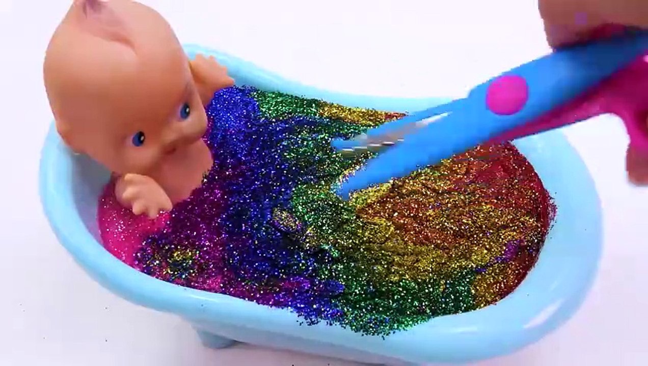 Satisfying Video l Mixing All Store Bought Slime Smoothie into Bathtub Baby ASMR #131 Bon Bon