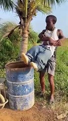 little man in the trash