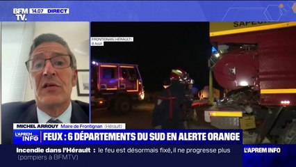 Incendie dans l'Hérault : "On va redoubler de vigilance dans les jours à venir", affirme Michel Arrouy, maire de Frontignan