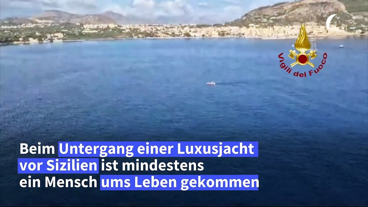 Luxusjacht vor Sizilien untergegangen - ein Toter und mehrere Vermisste
