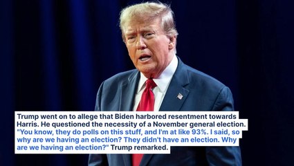 Donald Trump Asks: 'Why Are We Having An Election?'