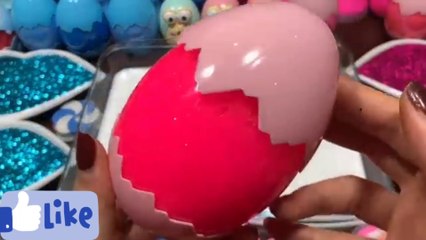 Pink and blue slime products for relaxing and satisfying