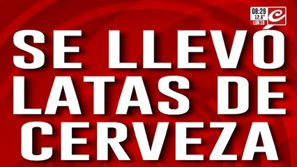 Ladrón de cerveza queda escrachado por las cámaras de seguridad: fue detenido