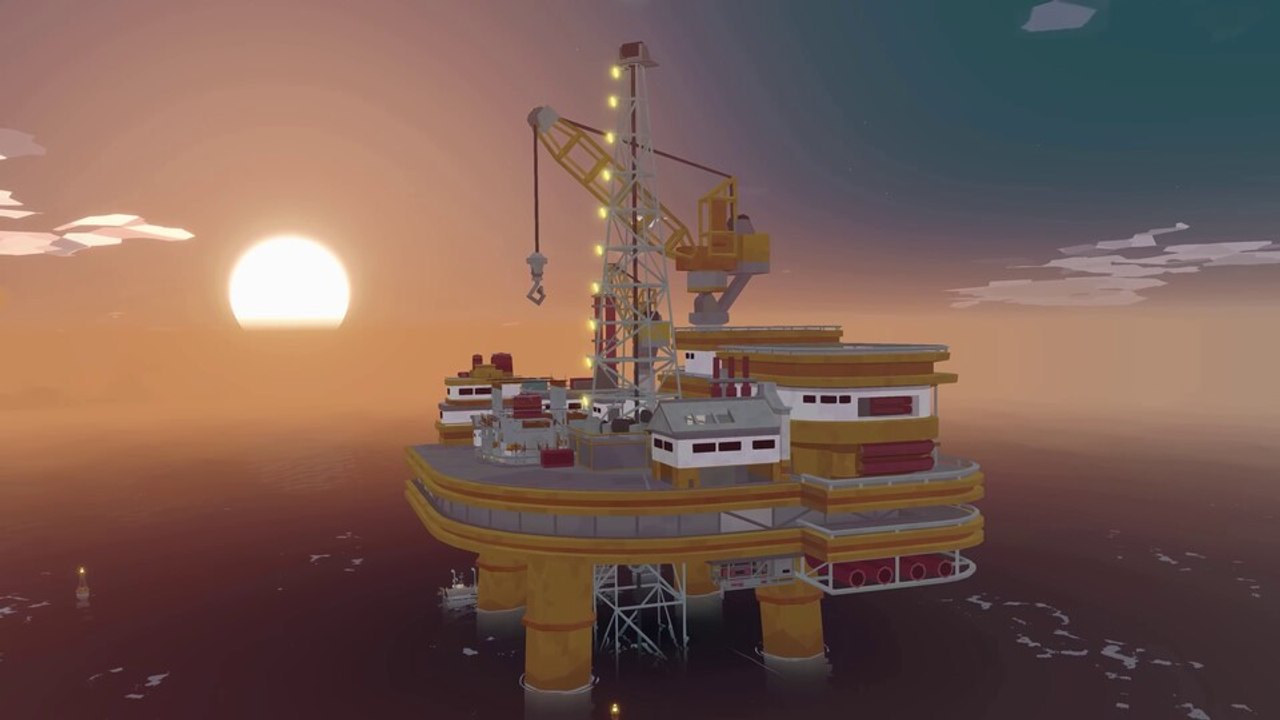 Dredge: Im düsteren Fischereisimulator gibt's jetzt eine neue Stadt auf einer Öl-Bohrinsel