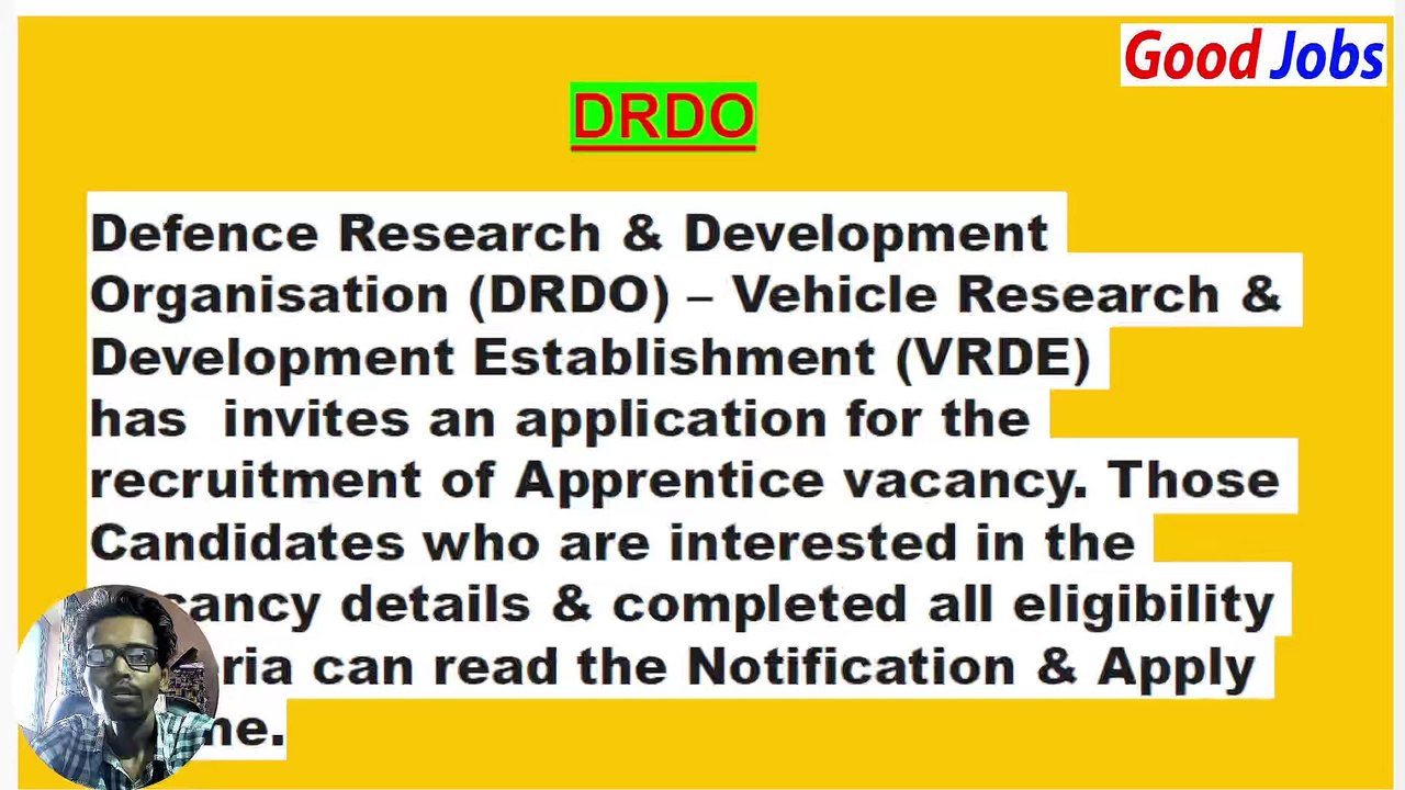 DRDO – VRDE Apprentice Recruitment 2024 – Apply Online for 52 Posts