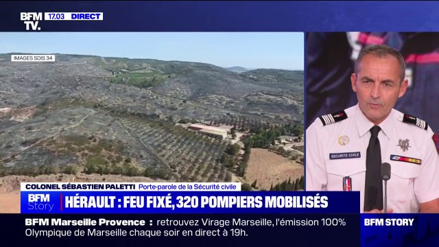 Les conditions météo restent complexes explique le colonel Sébastien Paletti, porte-parole de la Sécurité civile, sur les incendies dans l'Hérault