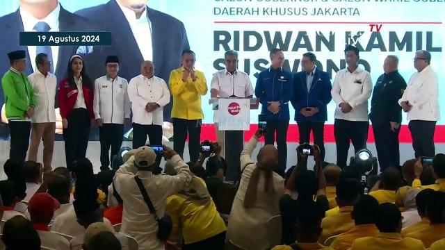 [FULL] Deklarasi Ridwan Kamil-Suswono Diusung KIM Plus Maju Pilkada Jakarta 2024